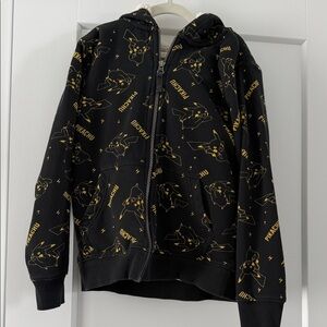Hanna Andersson Black & Yellow Pikachu Zip Hoodie